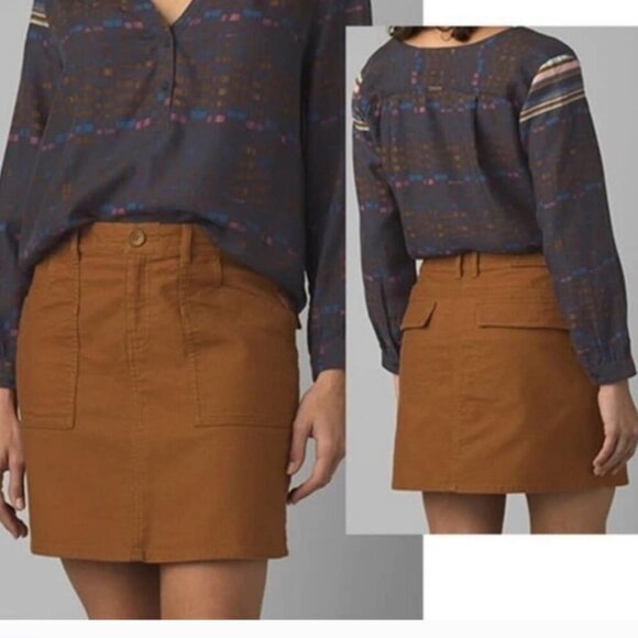 Prana Mini A-Line Nikit Shirt Walnut Size 4 NEW - Picture 1 of 13